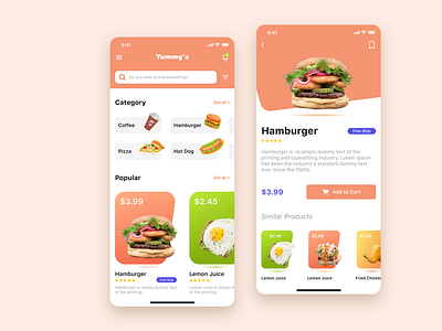 Food App UI concept