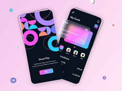 Smart Pay App Ui 3d iconography illustration mobile app design typography ui ui design ux ux design