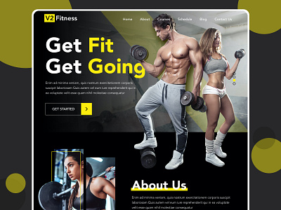 Workout Website - Hero Section fitness hero section fitness website fitness website design ui design web webdesign website