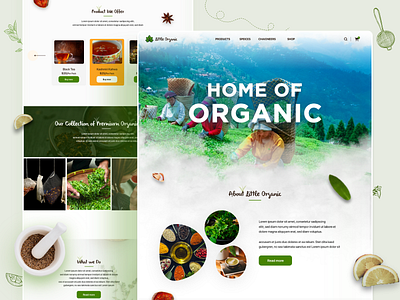 Organic Tea Webpage ui