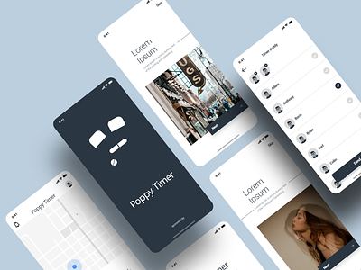 Poppy Timer drugs ios logo mobile app design uidesign uxdesign