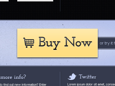 Landing Page - Buy Now button blue button buy now grunge josefin slab landing page shopping cart themeforest twitter yellow