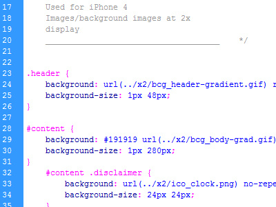 iPhone 4 Retina images background size css iphone iphone4