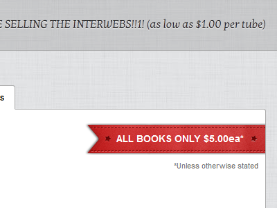 Interwebs Sale grey premium pixels quick site ribbon sale