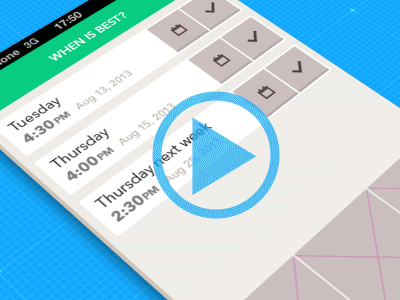 Slider concept to fine-tune event time animation events fine tune flat ios iphone transition