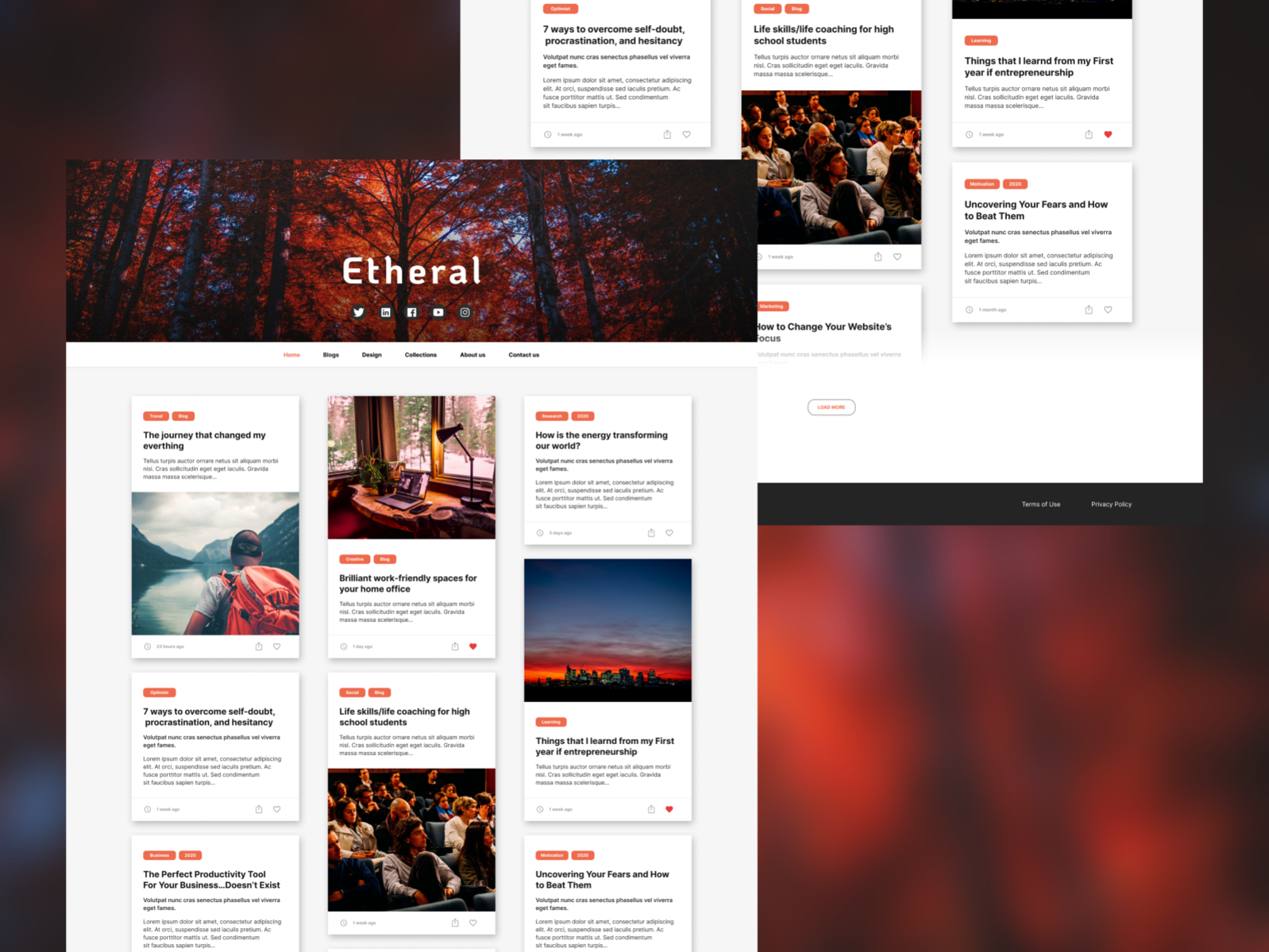 Etheral Blog - UI Design by Saqlain Ali on Dribbble
