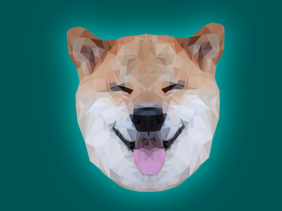 Low Poly - Shiba Inu design dog illustration low poly art shibainu vector