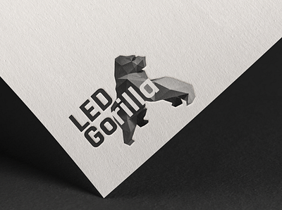Logo design for company LED Gorilla branding design illustration illustrator logo minimal typography