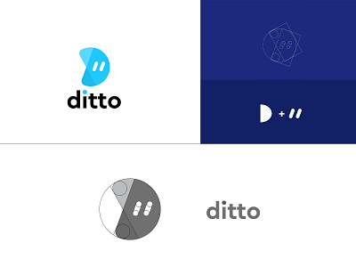 Ditto Logo 3d art adobe blender brand identity branding color design goldenratio icon illustration logodesign typography uidesign