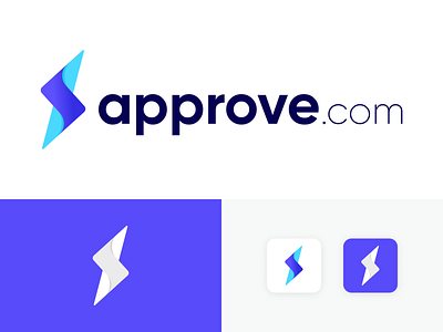 approve com logo design figma logo procurement purchase request saas startup vector