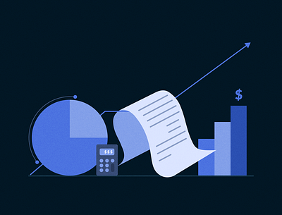 Budget Versus Actual cover blog design figma illustration marketing vector