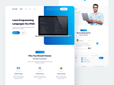 Online Programming Courses Website design ui uidesigner uiux ux webdesign