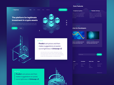 Crypto Adviser Platform clean crypto landingpage modern ui uidesigner uiux ux webdesign