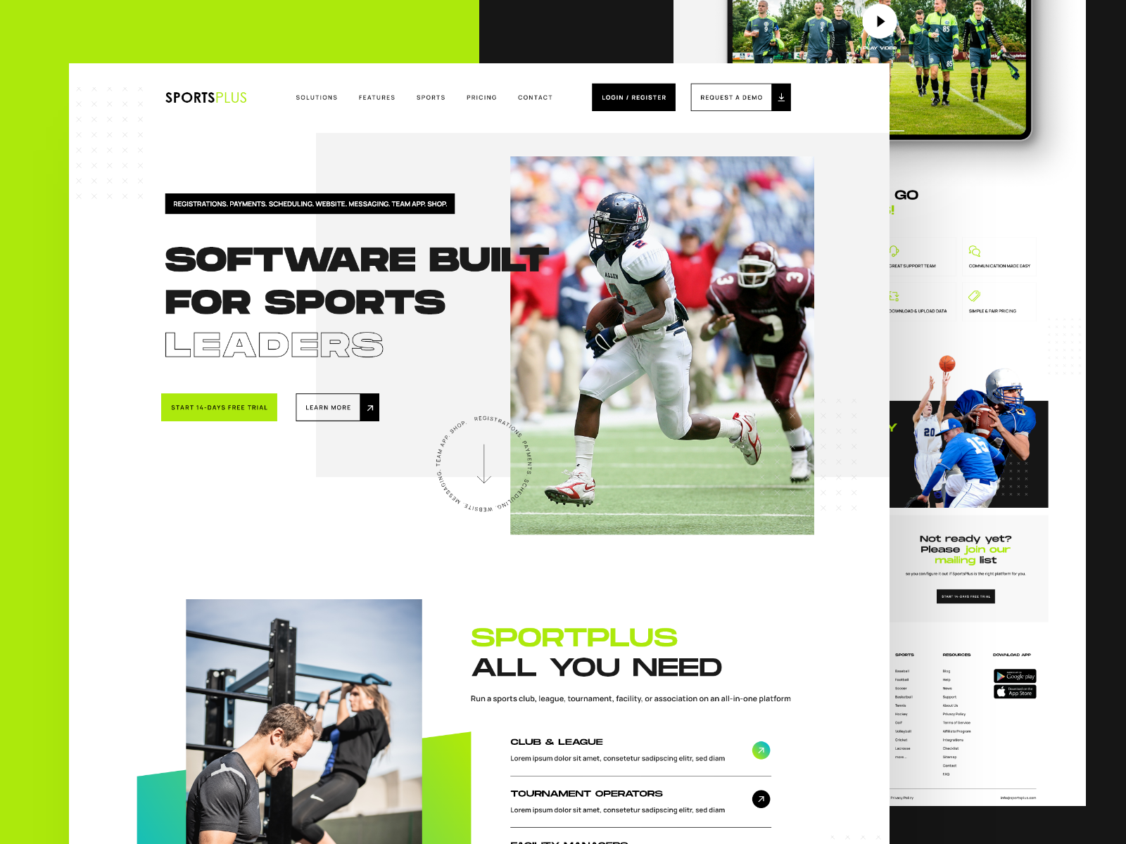 Sports Platform Landing page ⚽ by Amir Akbari on Dribbble