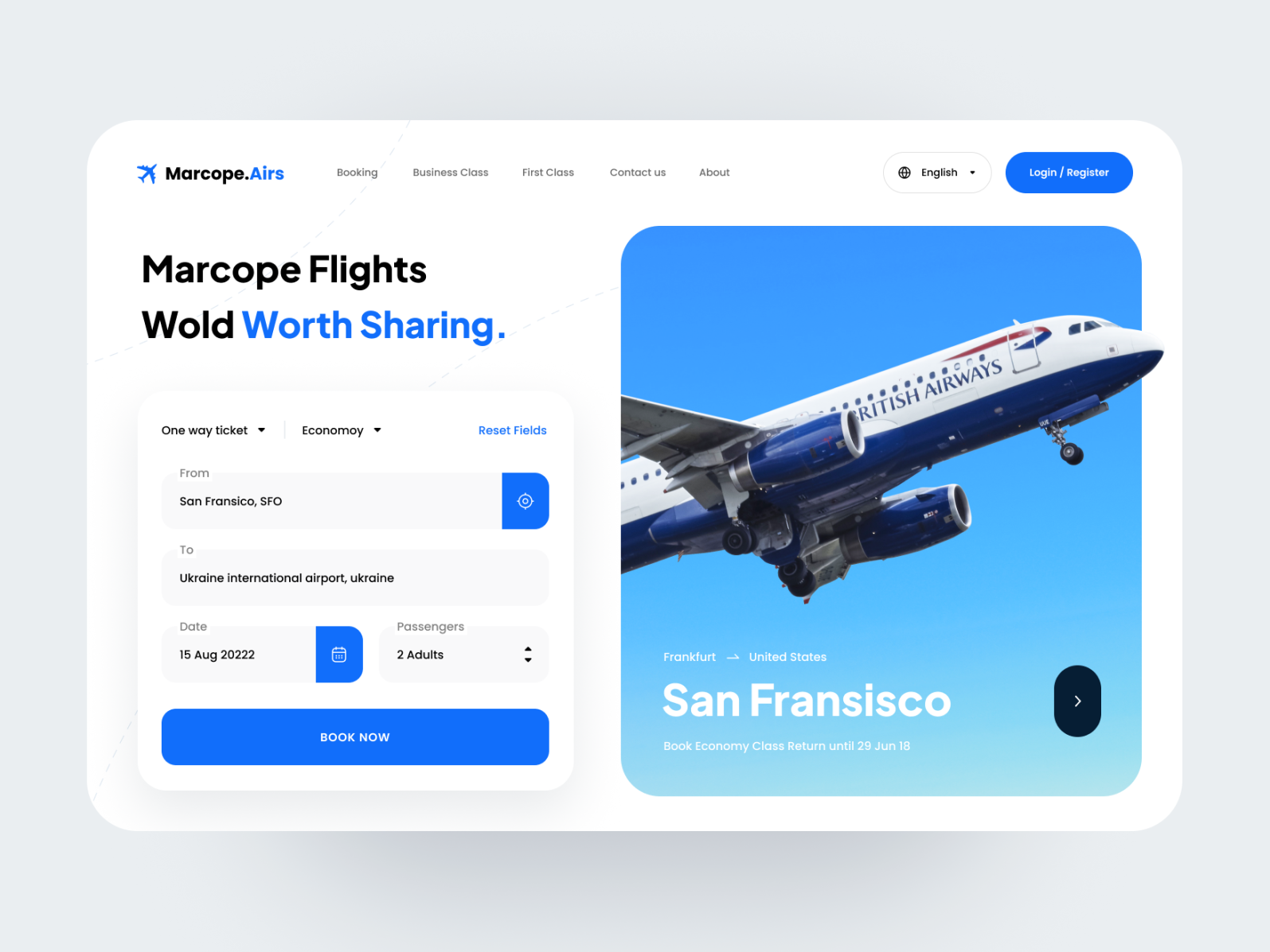 ️ Airlines Ticket Booking Website by Amir Akbari on Dribbble