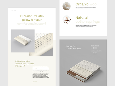Naturalisit Web Design branding clean design eco identity interaction landing layout logo mattress minimal natural naturalist organic page ui ux web website