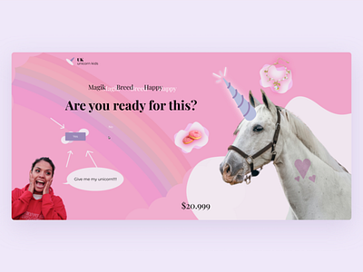 Unicorn shop design kids shop ui ui design uidesign unicorn ux web website