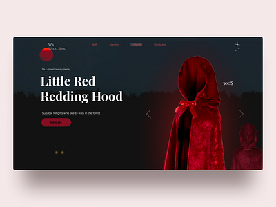 Little Red Redding Hood Website design littel red littel red little red riding hood shop ui uidesign ux web website