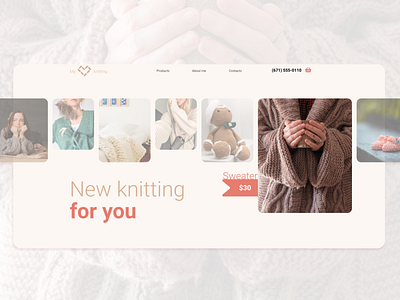 Knitted products to order design knitting product ui ux web website