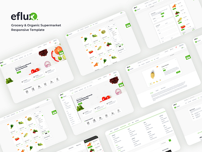 eflux - Grocery & Organic Supermarket Responsive Template design ecommerce design fluxtheme grocery online grocery store html template html5 responsive