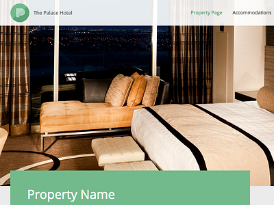 Responsive Hotel Website Template - Galaxy Property page hotels responsive design ui ux vizergy web design