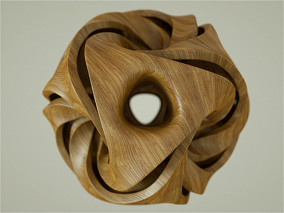 Twisted Wood 3d cg render wood