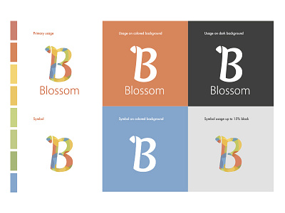 Blossom identity design blossom colors identity logo mark symbol