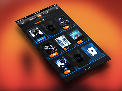 SoundCard - Collection board app card daft punk design flat interface iphone mobile music nav soundcloud ui