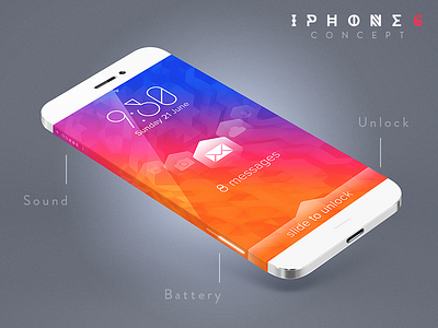 Infinity Rainbow Screen app color design device flat infinity interface ios iphone mobile translucent