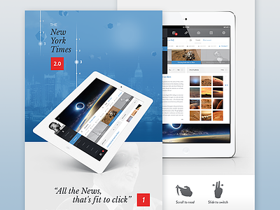 The New York Times 2.0 [Ipad App] app feed flat flat design ipad newspaper profile rss ui user interface ux