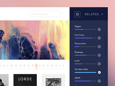 Museo™ - Organizer app dashboard flat library minimalist music nav profile ui user interface ux webdesign