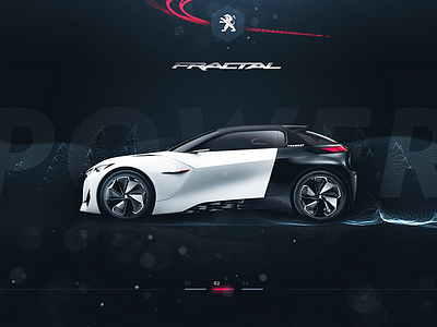 Peugeot™ Fractal - Preview car clean design flat home interface minimal onepage peugeot ui ux webdesign