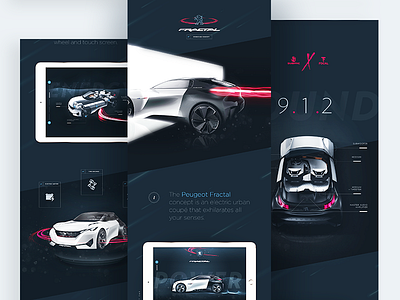 Peugeot™ Fractal - Case Study car case study clean design flat home interface minimal peugeot ui ux webdesign