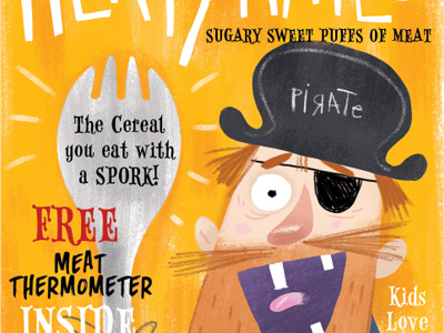 Meaty Mates digital illustration pirate