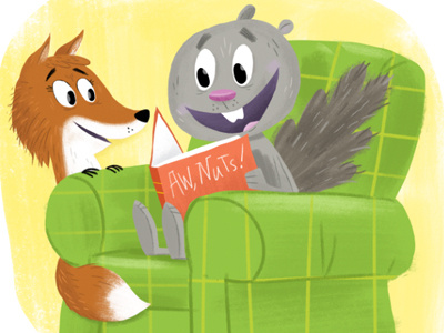 Squirrel And Fox aw character development childrens book fox nuts! reading squirrel