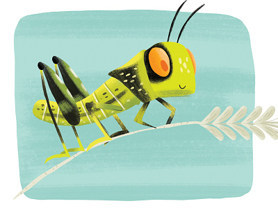 Bug bug digital grasshopper illustration locust