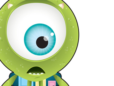 Mike Wazowski digital disney knacks knick pixar vector