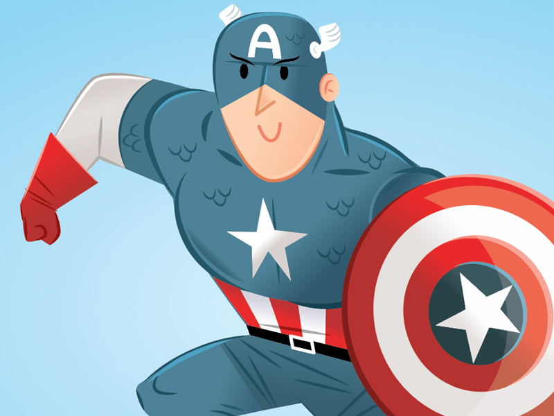 Captain America by Rob McClurkan on Dribbble