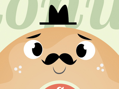 Mr. Donut characters digital donut hat illustration type vector