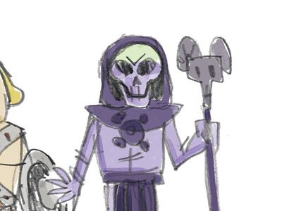 Skeletor character fanart illustration sketch