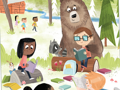Camp Read S'More camping illustration poster poster design summer