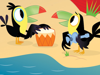 Tropical Toucan Island Band.