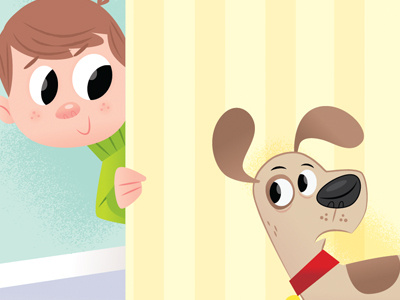 Scardy Pup book boy childrens dog illustration illustrator mcclurkan puppy rob