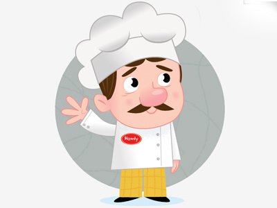 Chef Howdy character digital illustration illustrator vector