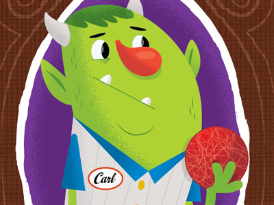 Cousin Carl2 cartoon character green illustration monster texture