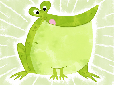 Bull Frog digital frog green illustration texture