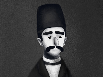 Agha Kermani black and white blackandwhite character character design characterdesign illustration photo portrait portrait illustration