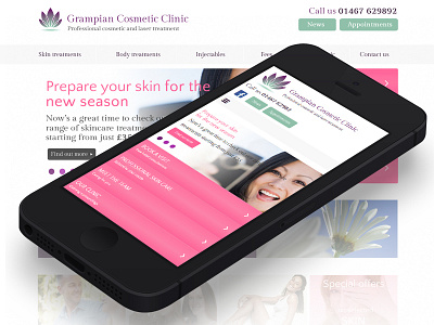 Grampian Cosmetic - Responsive web design and build clinical design responsive web website