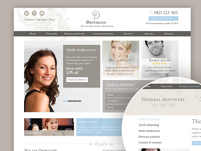 Dentology - Web design concept clinical dental design web