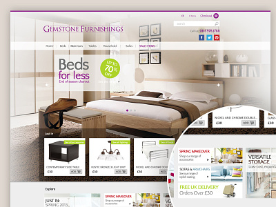 Gemstone Furnishings - Nottingham design ecommerce furnishings home homewares nottingham responsive shop web